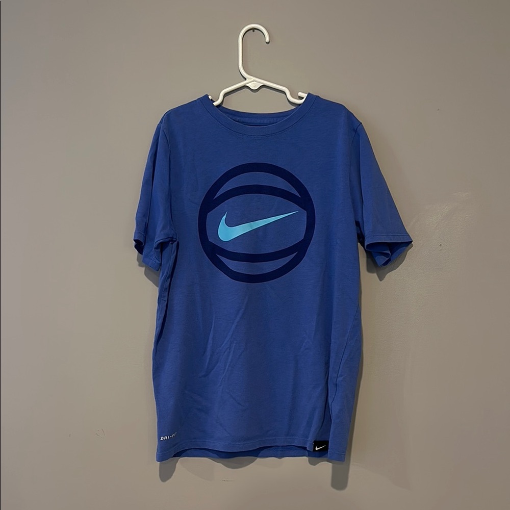 Nike Athletic Fit Periwinkle Basketball Graphic Tee